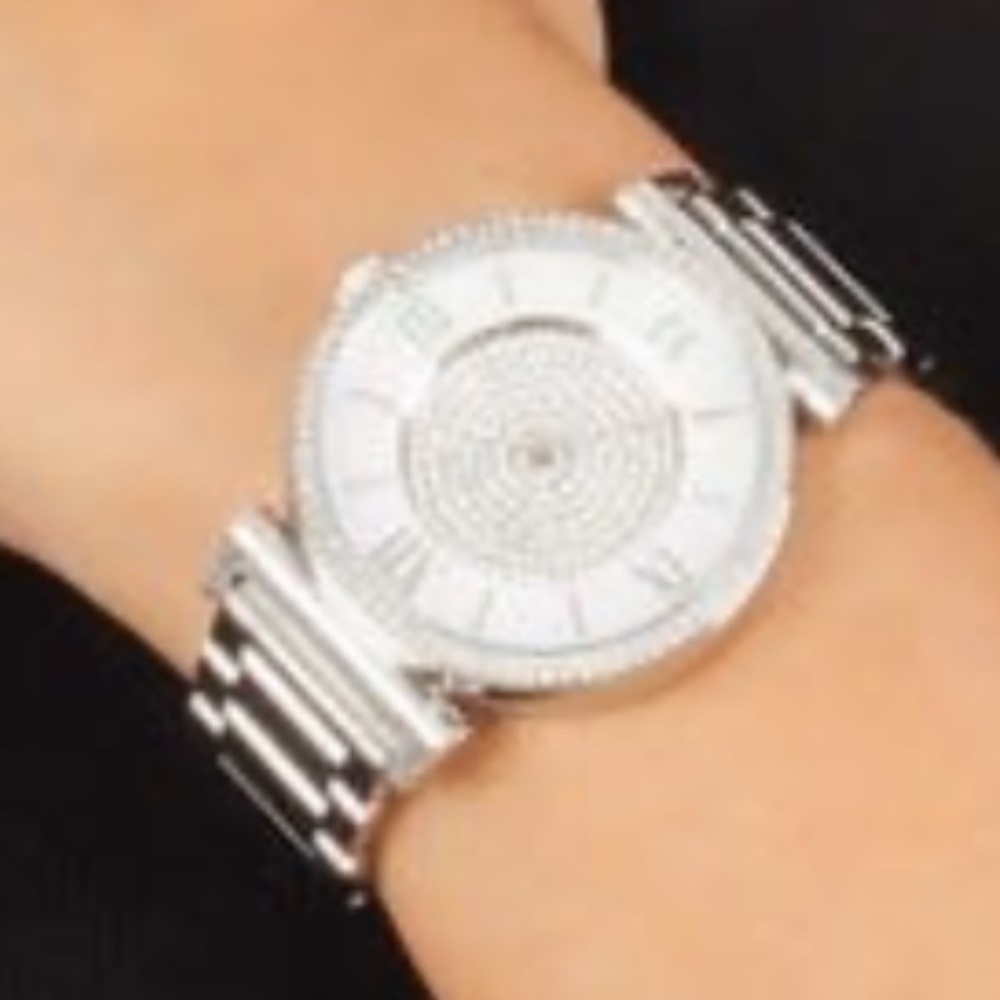 Michael Kors Catlin Crystal Stainless Silver Watch - Picture 10 of 10